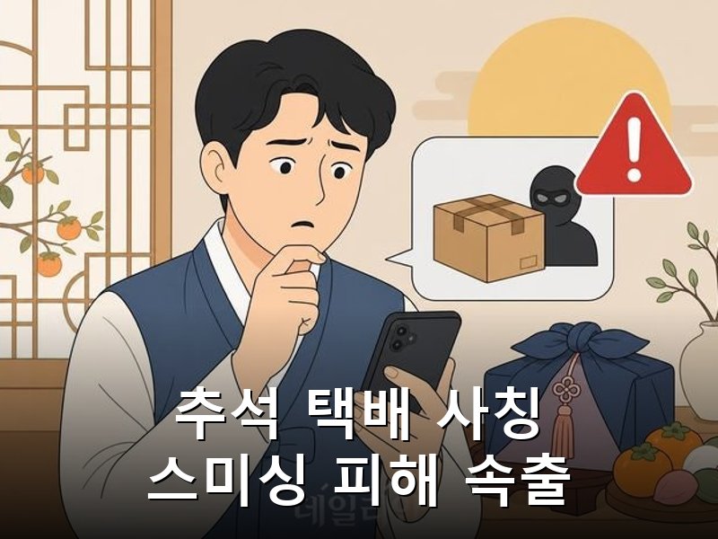 추석 앞두고 택배 사칭 스미싱 기승 보이스피싱 주의보