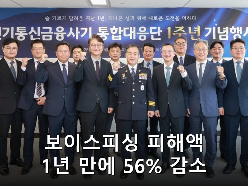 보이스피싱 통합대응단 1년 성과 피해액 절반 이상 급감