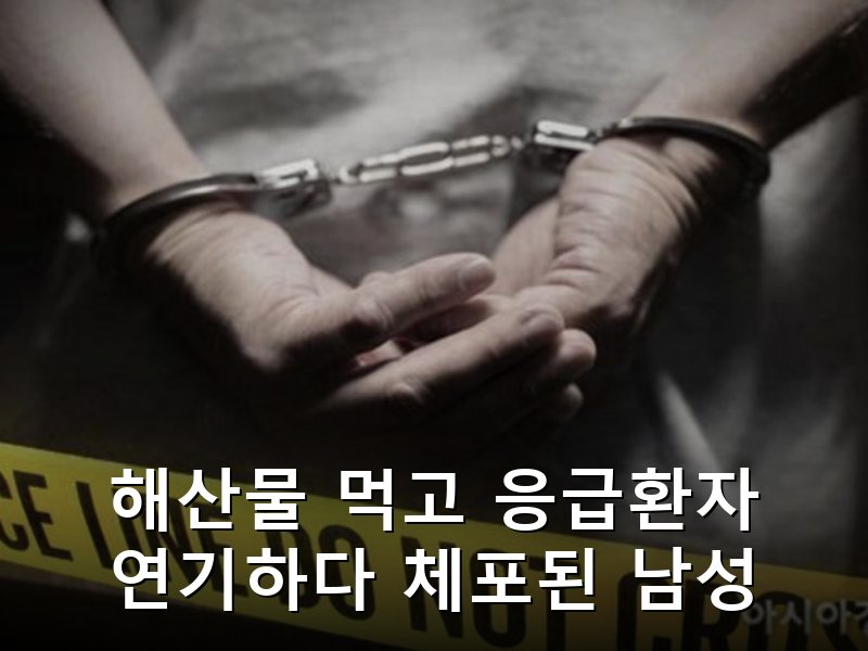 해산물 8만원 먹고 911 신고로 먹튀 시도한 미국 20대 남성 결국 체포